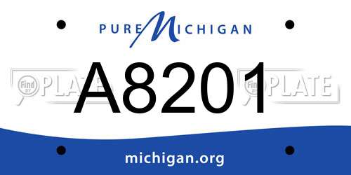 A8201 Michigan License Plate