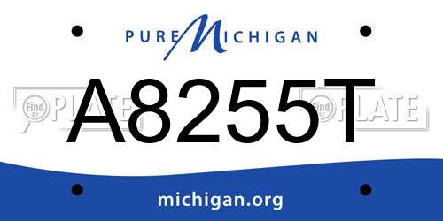 A8255T Michigan License Plate