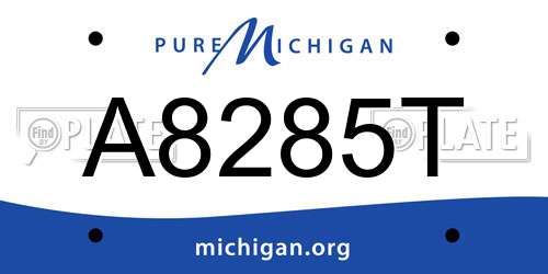 A8285T Michigan License Plate