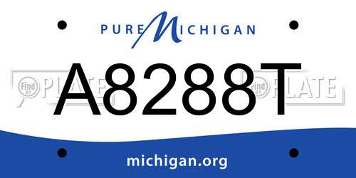 A8288T Michigan License Plate