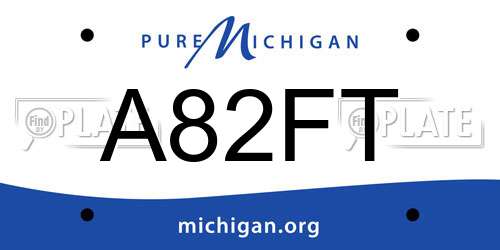 A82FT Michigan License Plate