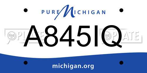 A845IQ Michigan License Plate
