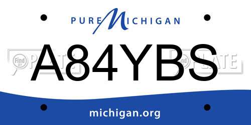 A84YBS Michigan License Plate