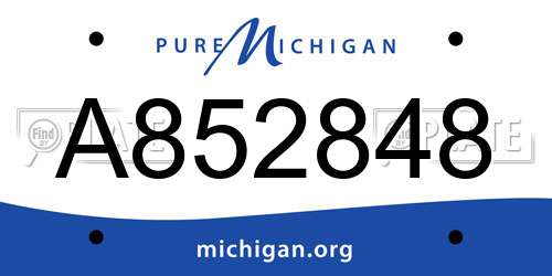 A852848 Michigan License Plate