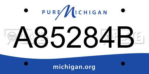 A85284B Michigan License Plate