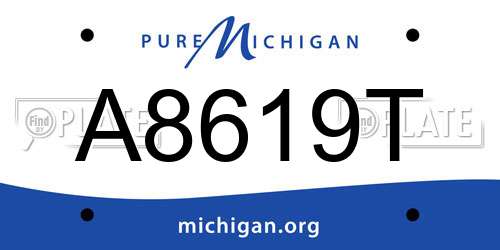 A8619T Michigan License Plate
