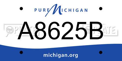 A8625B Michigan License Plate