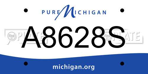 A8628S Michigan License Plate