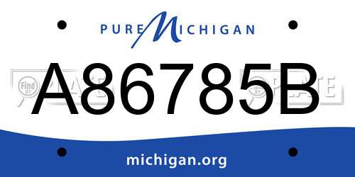 A86785B Michigan License Plate