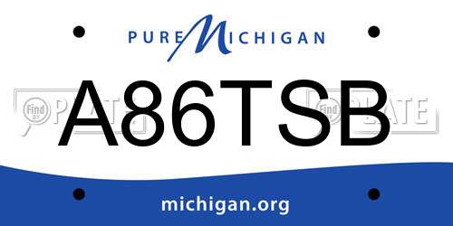 A86TSB Michigan License Plate