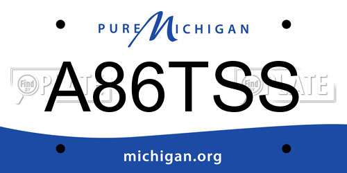 A86TSS Michigan License Plate