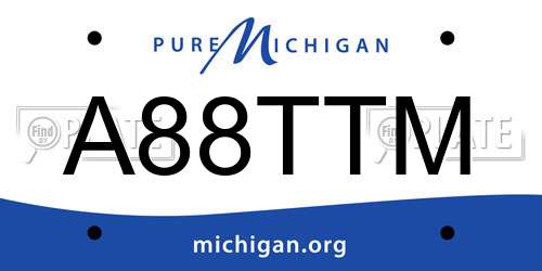 A88TTM Michigan License Plate