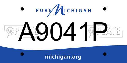 A9041P Michigan License Plate