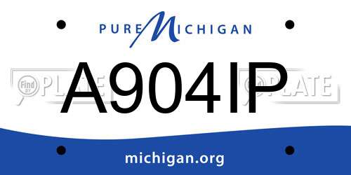 A904IP Michigan License Plate