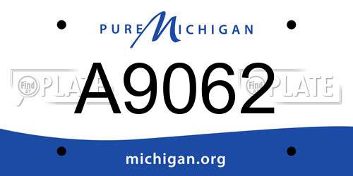 A9062 Michigan License Plate