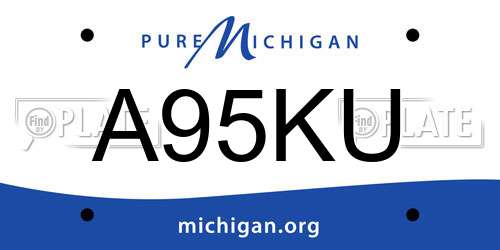 A95KU Michigan License Plate