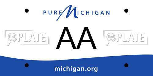 AA Michigan License Plate