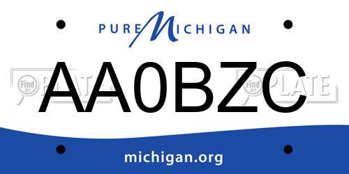 AA0BZC Michigan License Plate