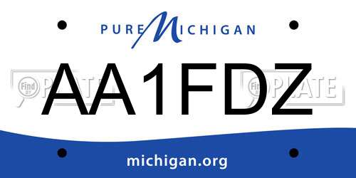 AA1FDZ Michigan License Plate