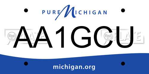 AA1GCU Michigan License Plate