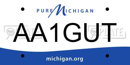 AA1GUT Michigan License Plate