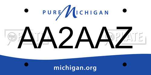 AA2AAZ Michigan License Plate