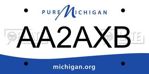 AA2AXB Michigan License Plate