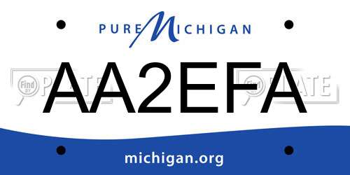 AA2EFA Michigan License Plate