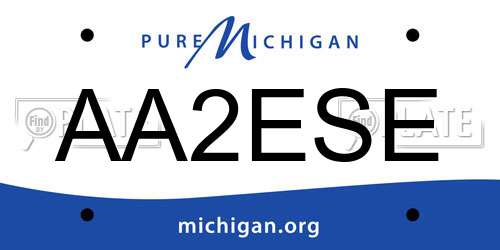 AA2ESE Michigan License Plate