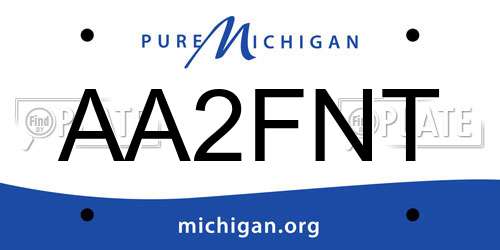 AA2FNT Michigan License Plate