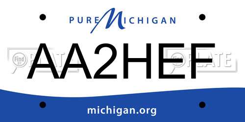 AA2HEF Michigan License Plate