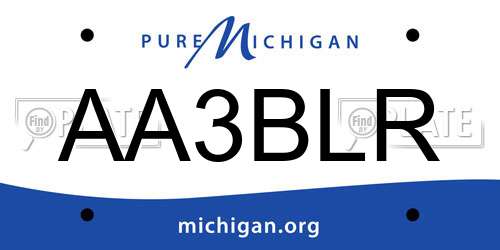 AA3BLR Michigan License Plate