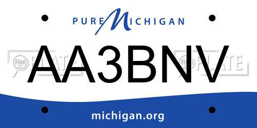 AA3BNV Michigan License Plate