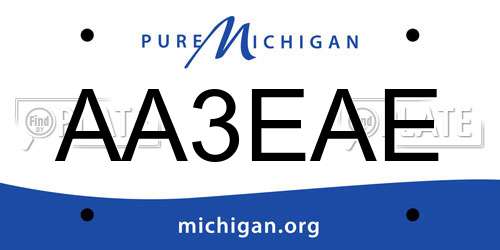 AA3EAE Michigan License Plate