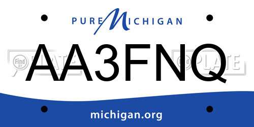 AA3FNQ Michigan License Plate