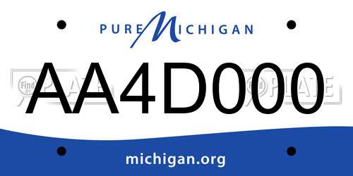 AA4D000 Michigan License Plate