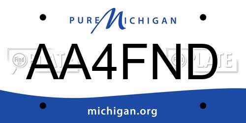 AA4FND Michigan License Plate
