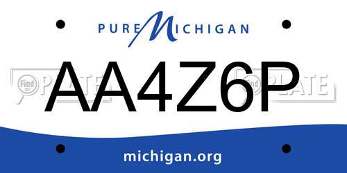 AA4Z6P Michigan License Plate