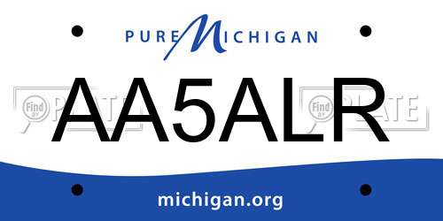 AA5ALR Michigan License Plate