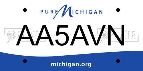 AA5AVN Michigan License Plate