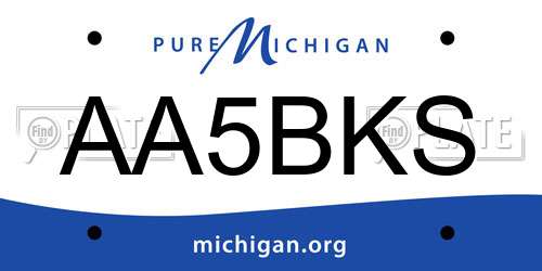 AA5BKS Michigan License Plate