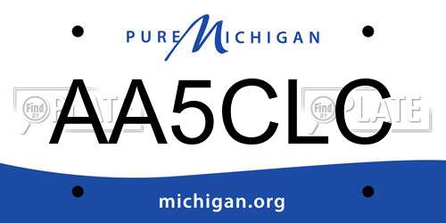 AA5CLC Michigan License Plate