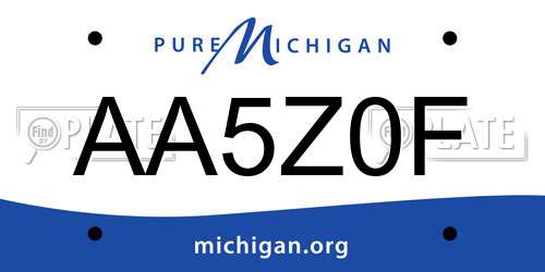 AA5Z0F Michigan License Plate