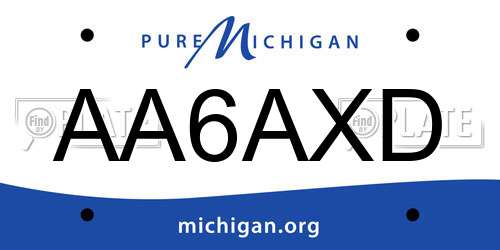 AA6AXD Michigan License Plate