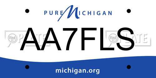 AA7FLS Michigan License Plate