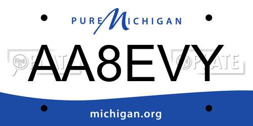 AA8EVY Michigan License Plate