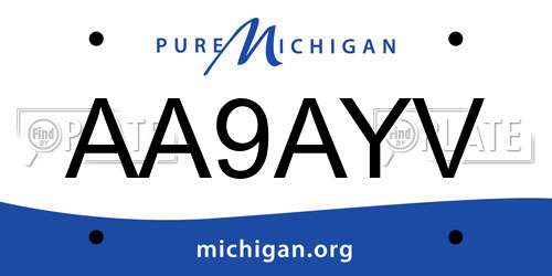 AA9AYV Michigan License Plate
