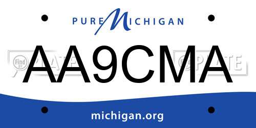 AA9CMA Michigan License Plate