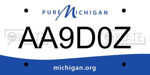 AA9D0Z Michigan License Plate