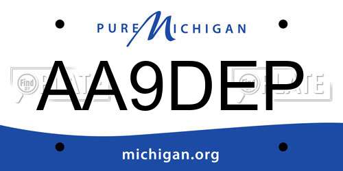 AA9DEP Michigan License Plate